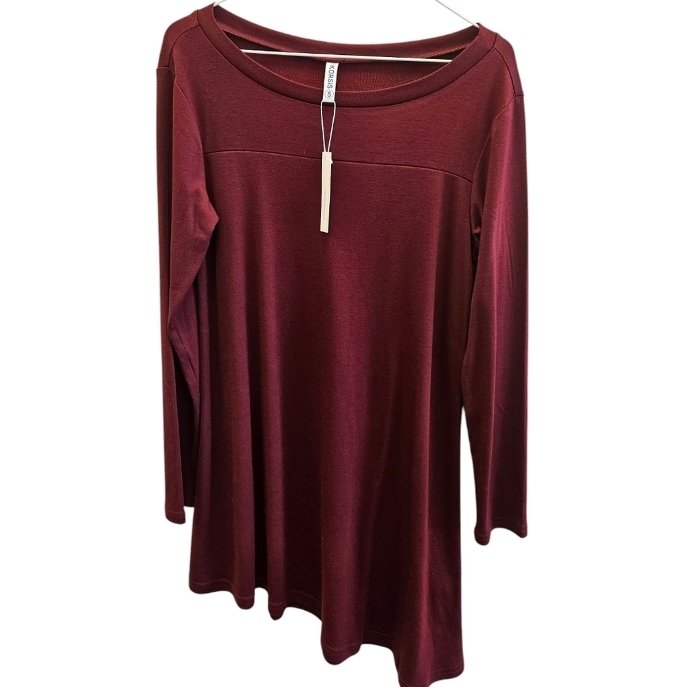 Koris Asymmetrical Button Long Sleeve Dress NEW